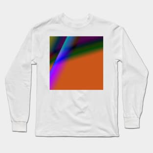 GREEN ORANGE BROWN BLUE TEXTURE ART Long Sleeve T-Shirt